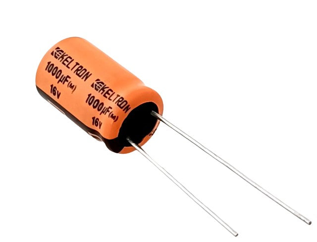 1000µF 16V Electrolytic Capacitor – 1000 Micro Farad Polarized Radial Capacitor for Power Supply & Electronic Circuits