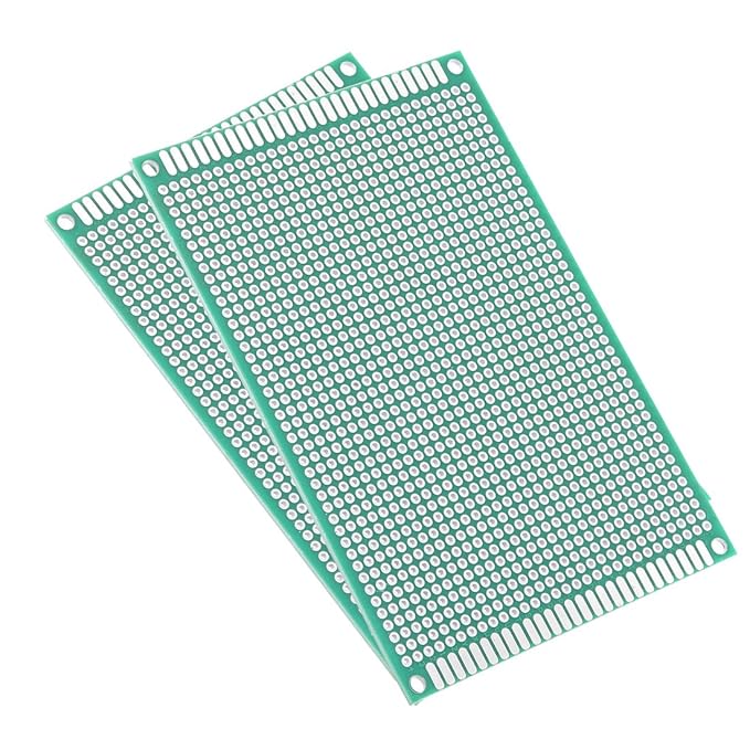 8x12cm Double Sided Green Dot Board PCB Prototype Board | FR4 Universal Perfboard