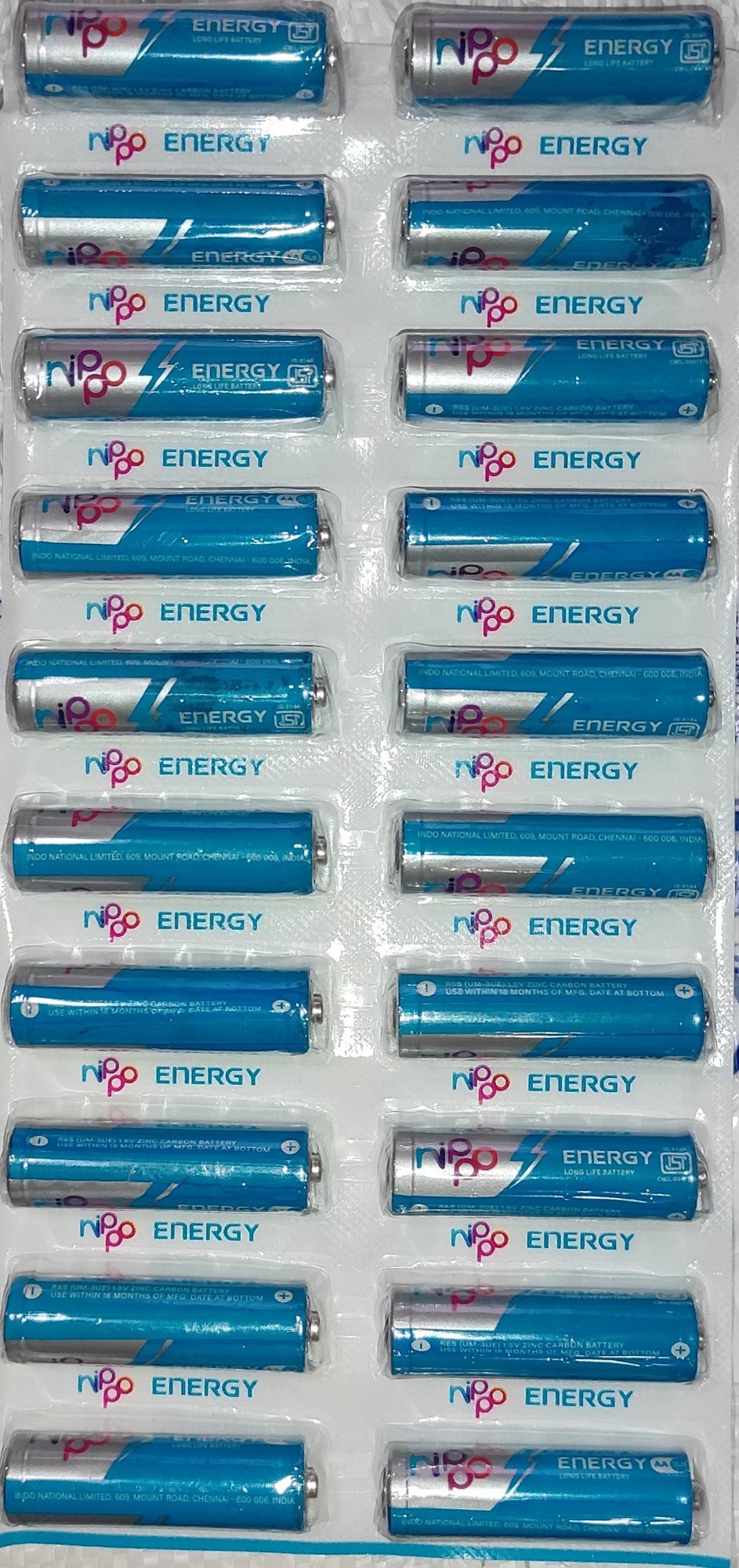 Nippo AA Energy Battery ā Single cell for electronics