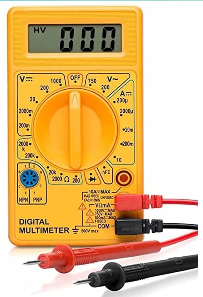 Digital multimeter for measuring electrical parameters