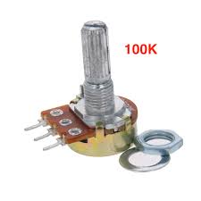 100K ohm potentiometer for adjusting resistance in circuits