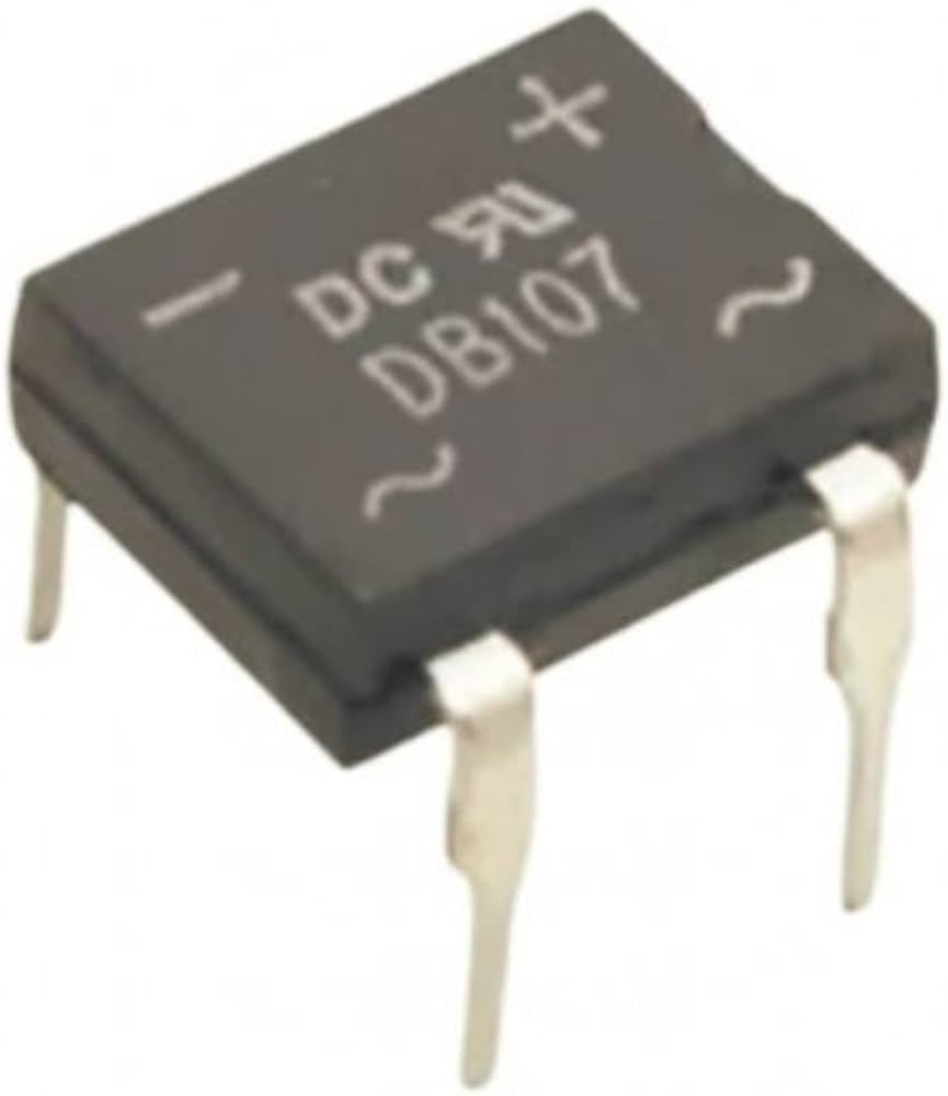 DB107 bridge rectifier for converting AC to DC