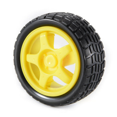 65mm BO motor wheel with rubber tire