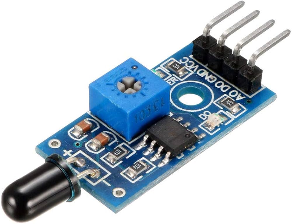 5mm infrared flame sensor module for Arduino and fire detection applications in DIY electronics