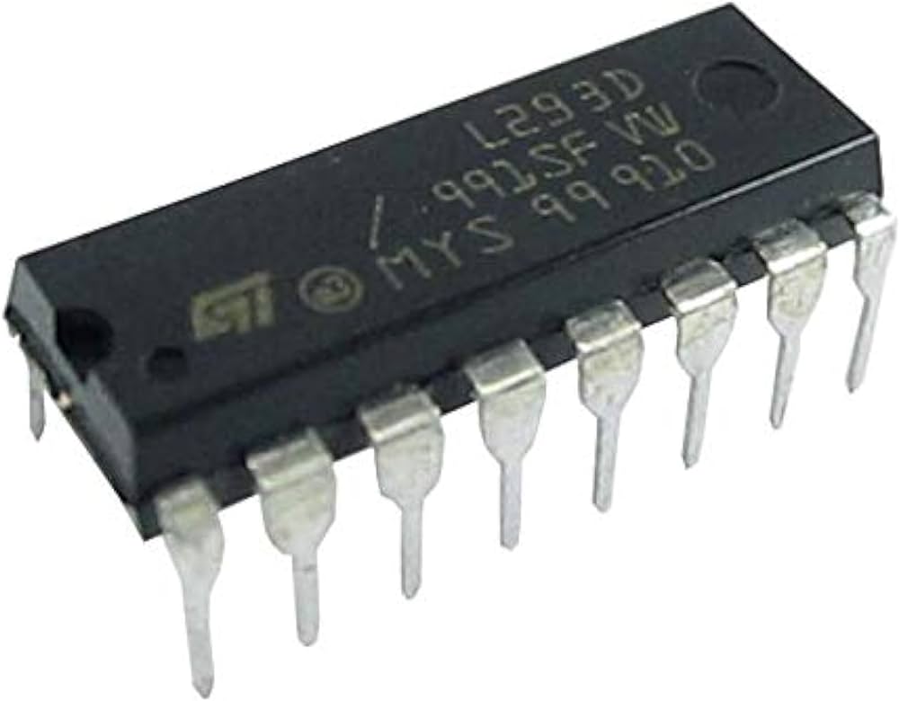 L293D motor driver IC for DC and stepper motors