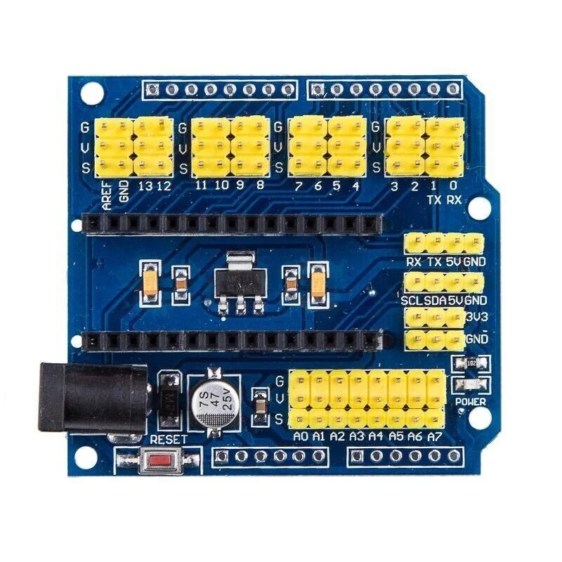 Arduino Nano shield expansion board for easy prototyping and sensor connections