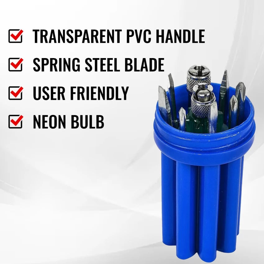 Adjustable Multi-bit Screwdriver Set with Box