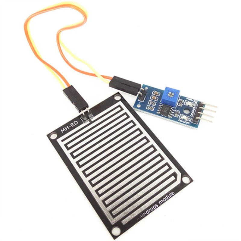 Raindrop sensor module for rain detection and weather alerts