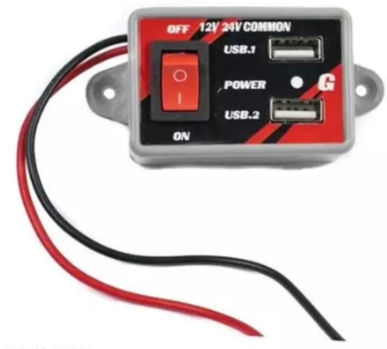 Oswal 12V/24V DC Mobile Charger with Dual USB Fast Charging Port | Quick Recharge Car & Bike USB Charger Adapter