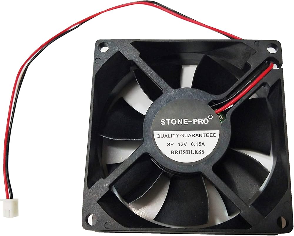 Mini 5V/12V CPU cooling fan for electronics, Arduino, and Raspberry Pi thermal management.
