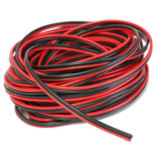 1-meter multi-core wire in red and black