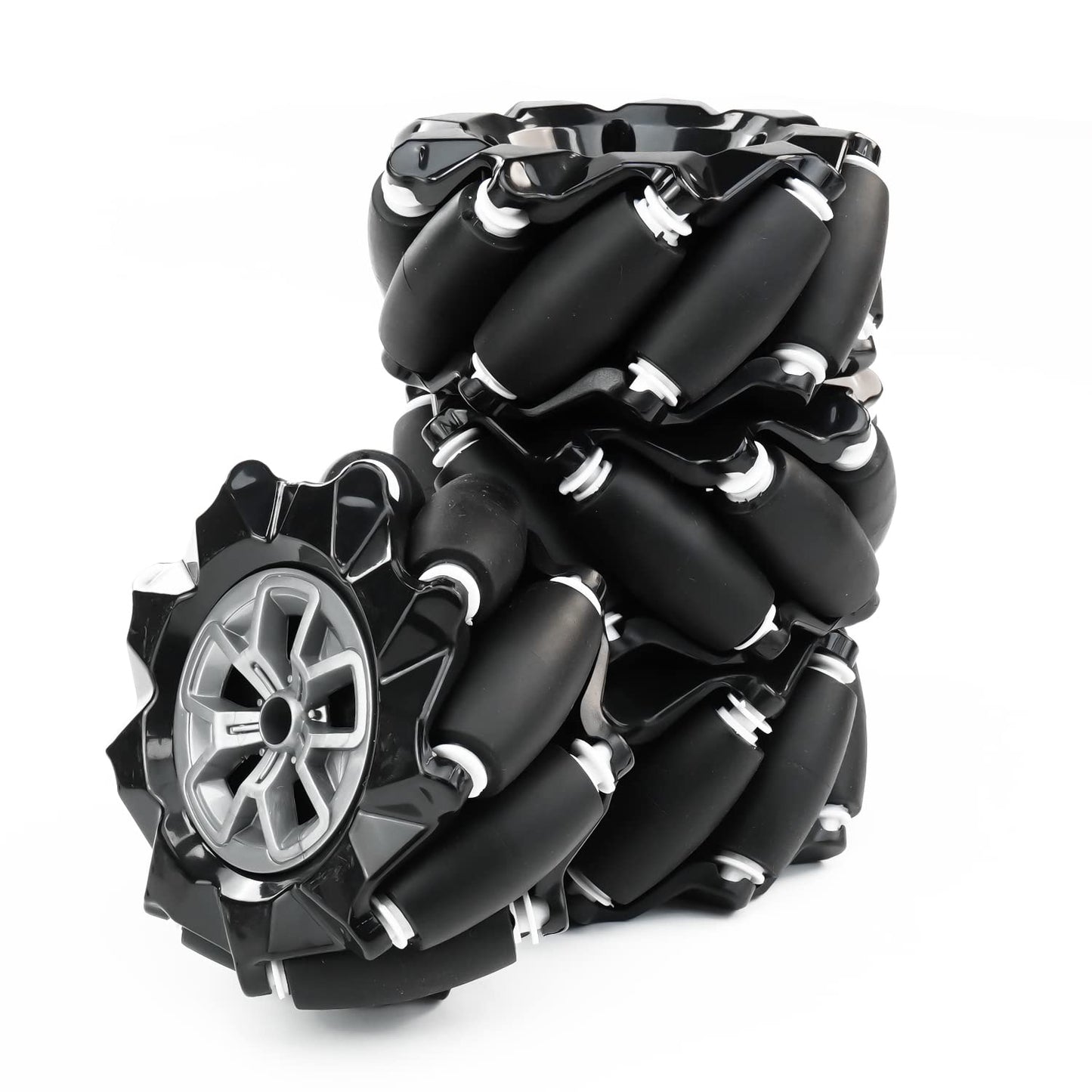 97mm Mecanum Wheels Set (Left + Right) (4 Wheels) with Metal Coupling | Omni Directional Wheels for Arduino, Raspberry Pi Robot Car