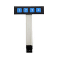 1x4 Matrix Membrane Keypad 4 Key Button Switch | 4x1 Numeric Keypad for Arduino, ESP32, Raspberry Pi & DIY Electronics