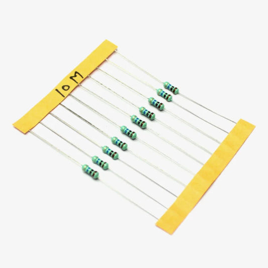 10M ohm resistor 1/4 watt pack of 10