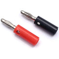 4mm Banana Jack Plug Pair | Male Red & Black Binding Connector Plug for Test Leads, Power Supply, Multimeter & Electronics