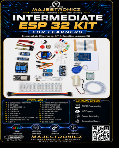 Intermediate ESP32 Starter Kit for IoT, Automation, Sensor Projects, Robotics & Electronics Learning