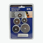 HSS Circular Saw Blade Set 6Pcs with Mandrel – Mini Rotary Cutting Disc Blades 22mm, 25mm, 32mm, 35mm, 44mm for DIY Cutting Tools