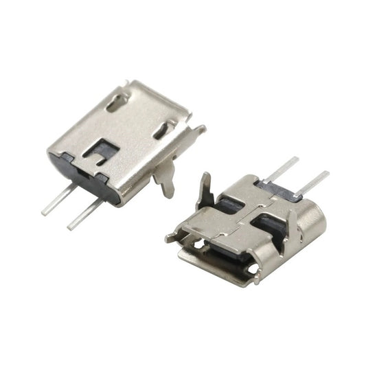 Type B Female Charging Port 2 Pin | USB Type-B Female Connector Socket for 5V Charging, DIY Electronics & Battery Projects