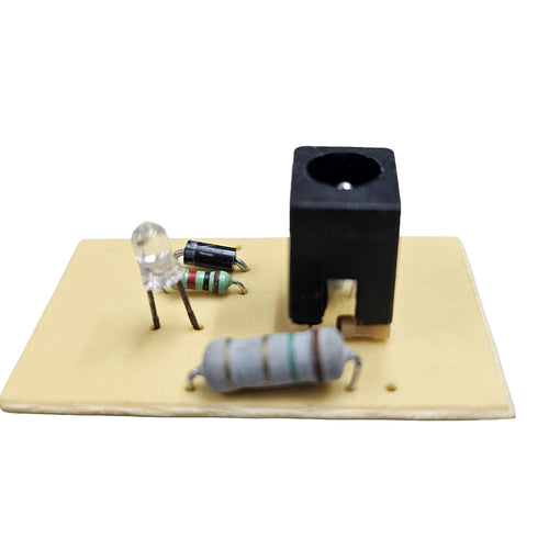12V Battery Charging Module with DC Jack and LED Indicator