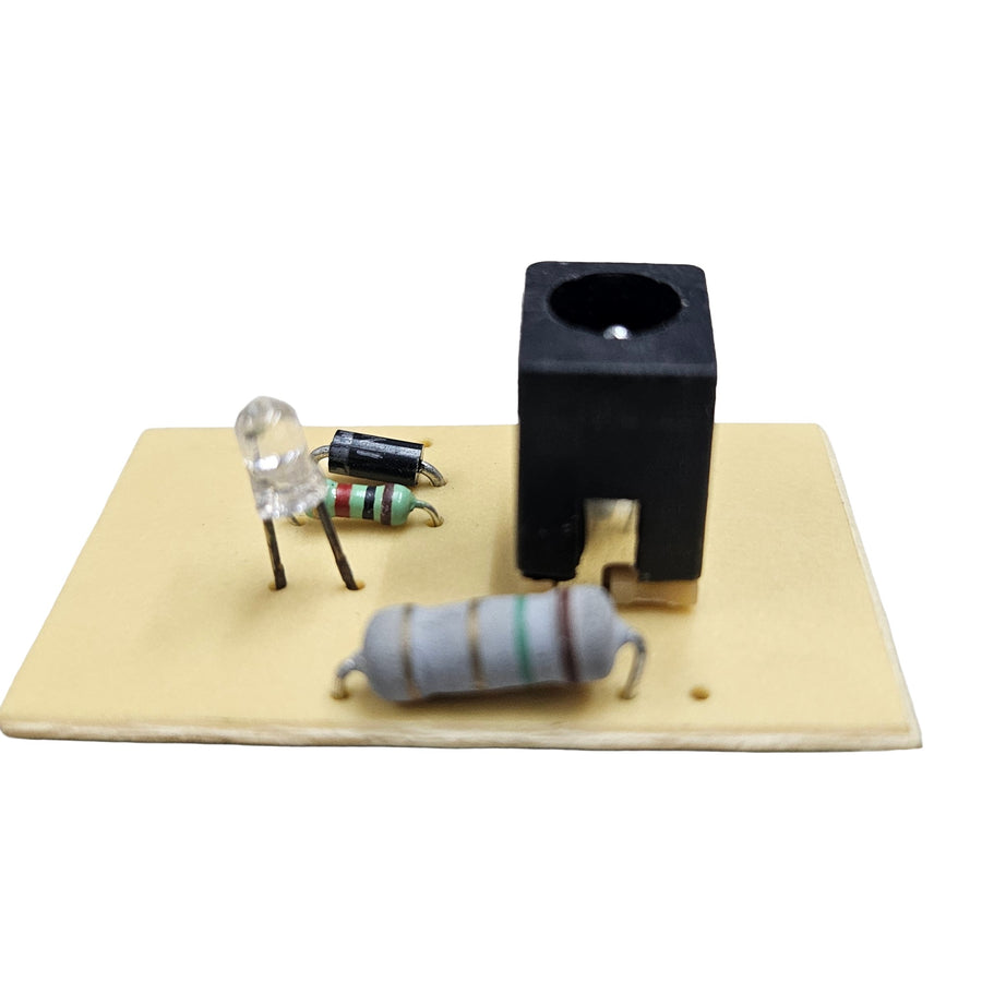 12V Battery Charging Module with DC Jack and LED Indicator
