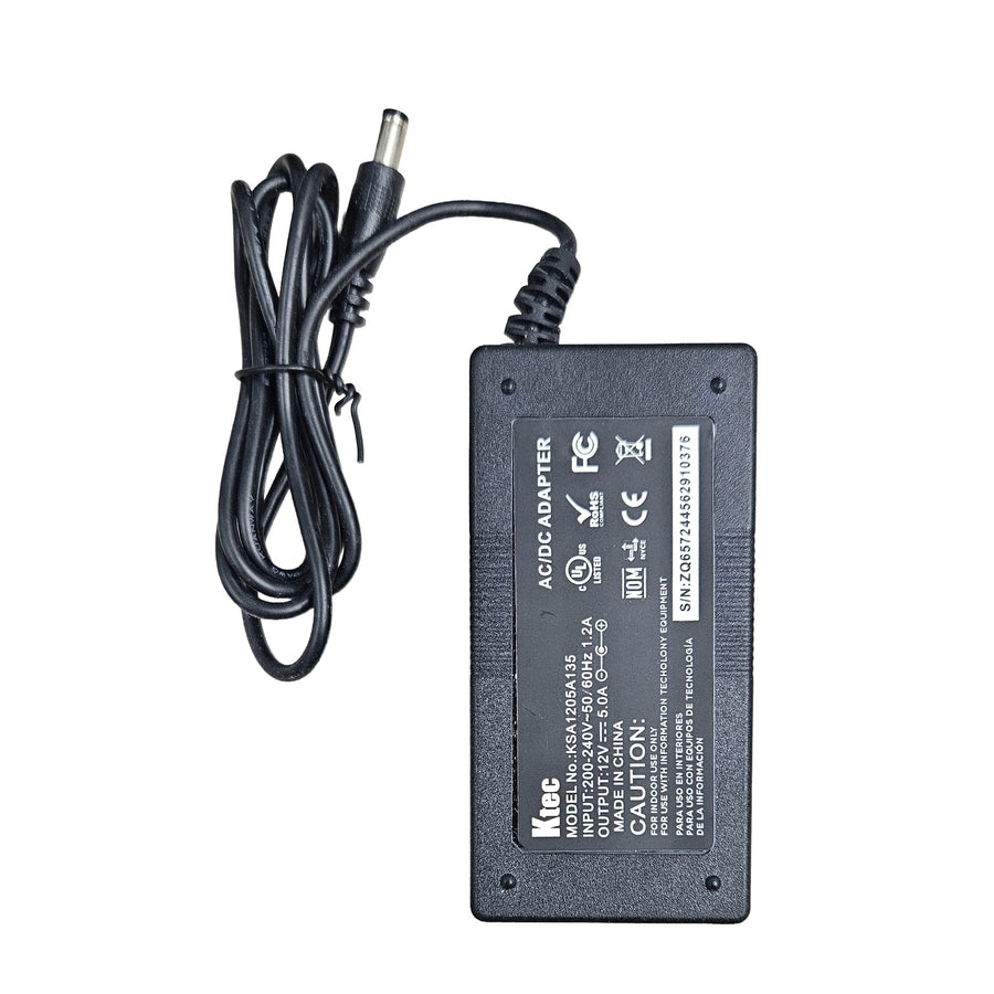 12V 5A AC/DC Power Adapter with Power Cord – 60W DC SMPS Adapter