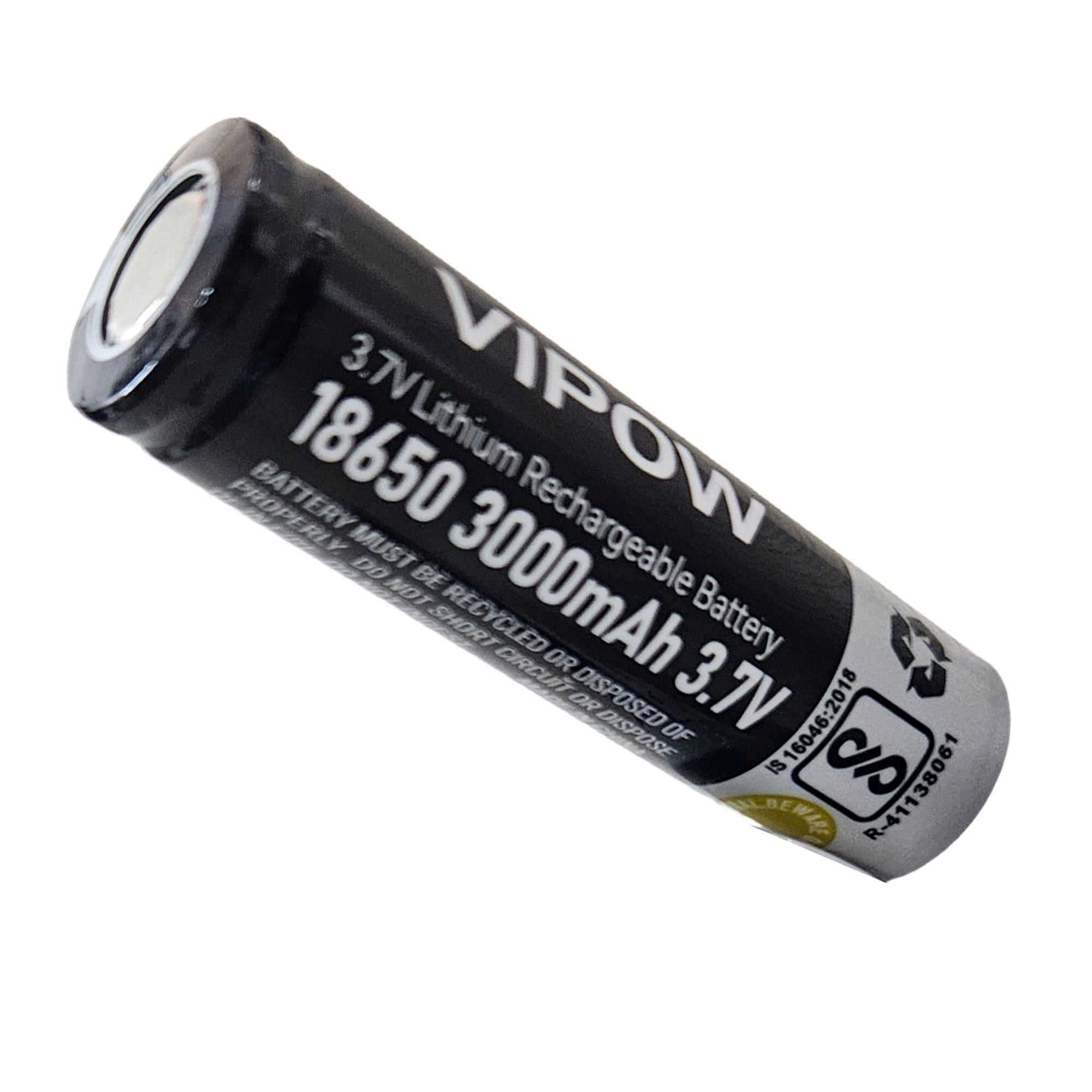 VIPOW 18650 3000mAh 3.7V Li-ion Rechargeable Battery Cell