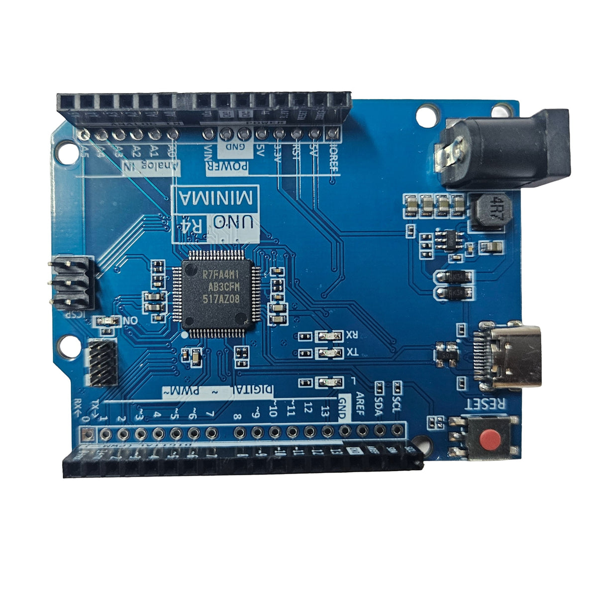 Arduino UNO R4 Minima [ABX00080]- Without WIFI – Renesas RA4M1 | USB-C, CAN, DAC (12-bit), OP AMP, SWD Connector
