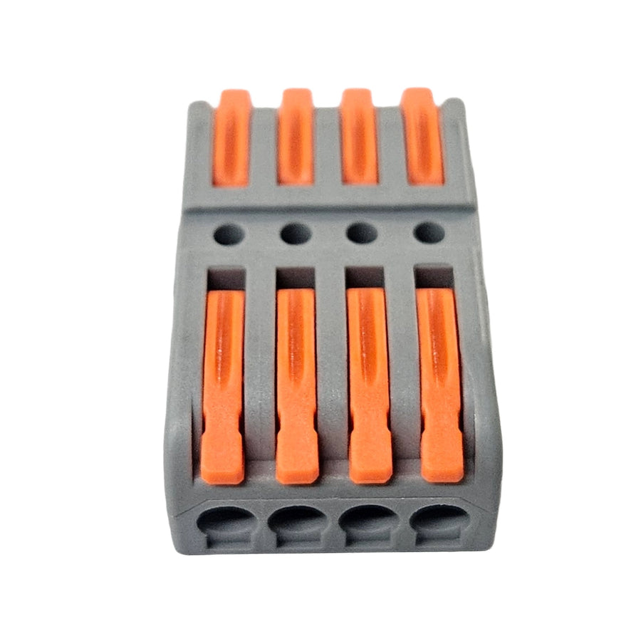 PCT 4 In 4 Out Wire Connector 32A – Quick Lever Terminal Block Electrical Cable Connector
