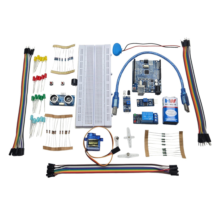 Arduino UNO Starter Kit for Beginners – Complete DIY Electronics Learning Kit with Arduino UNO SMD, Sensors, Servo Motor, Relay Module, Breadboard & Project Components