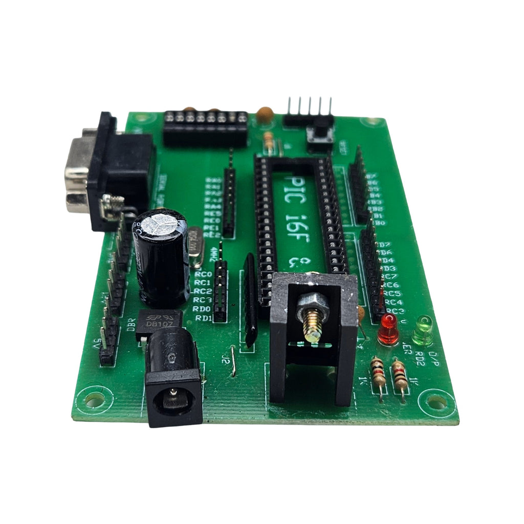 PIC 16F and 18F Microcontroller Development Board with Serial Port and IC Socket