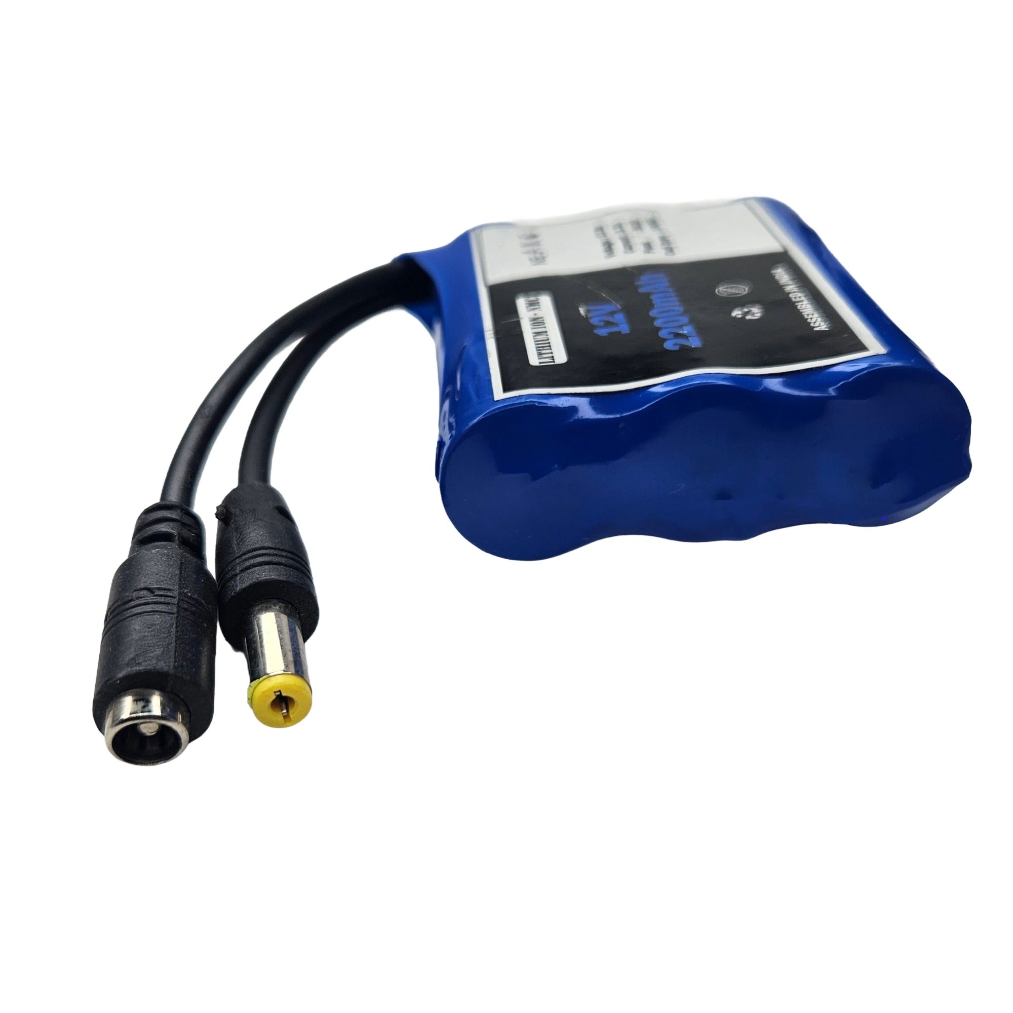 NEAK 12V 2200mAh Rechargeable Lithium-Ion Battery Pack with DC Male and Female Connectors