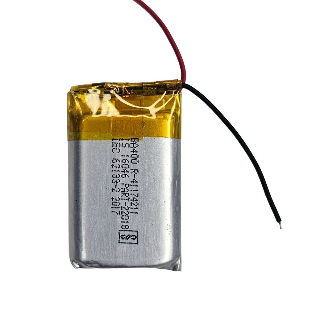 3.7V 400mAh Rechargeable LiPo Battery with Soldered Wires