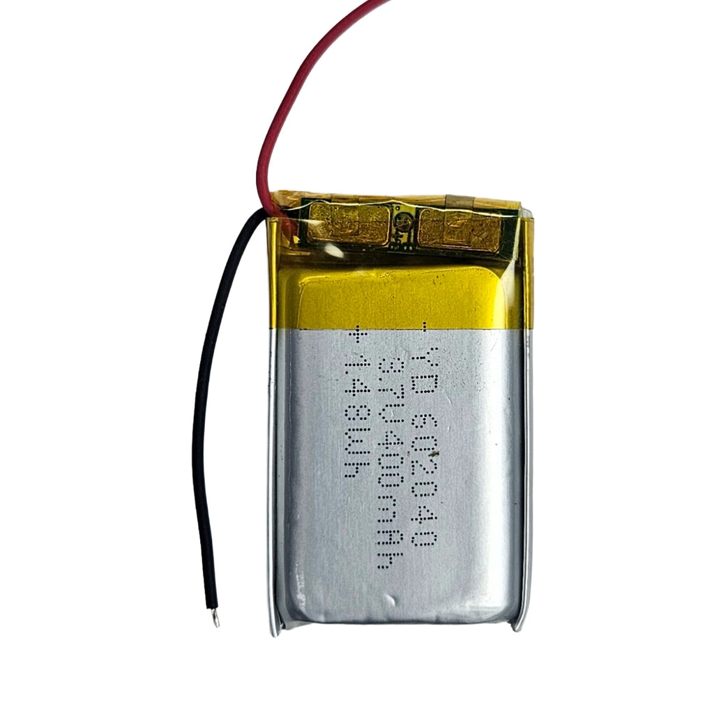 3.7V 400mAh Rechargeable LiPo Battery with Soldered Wires