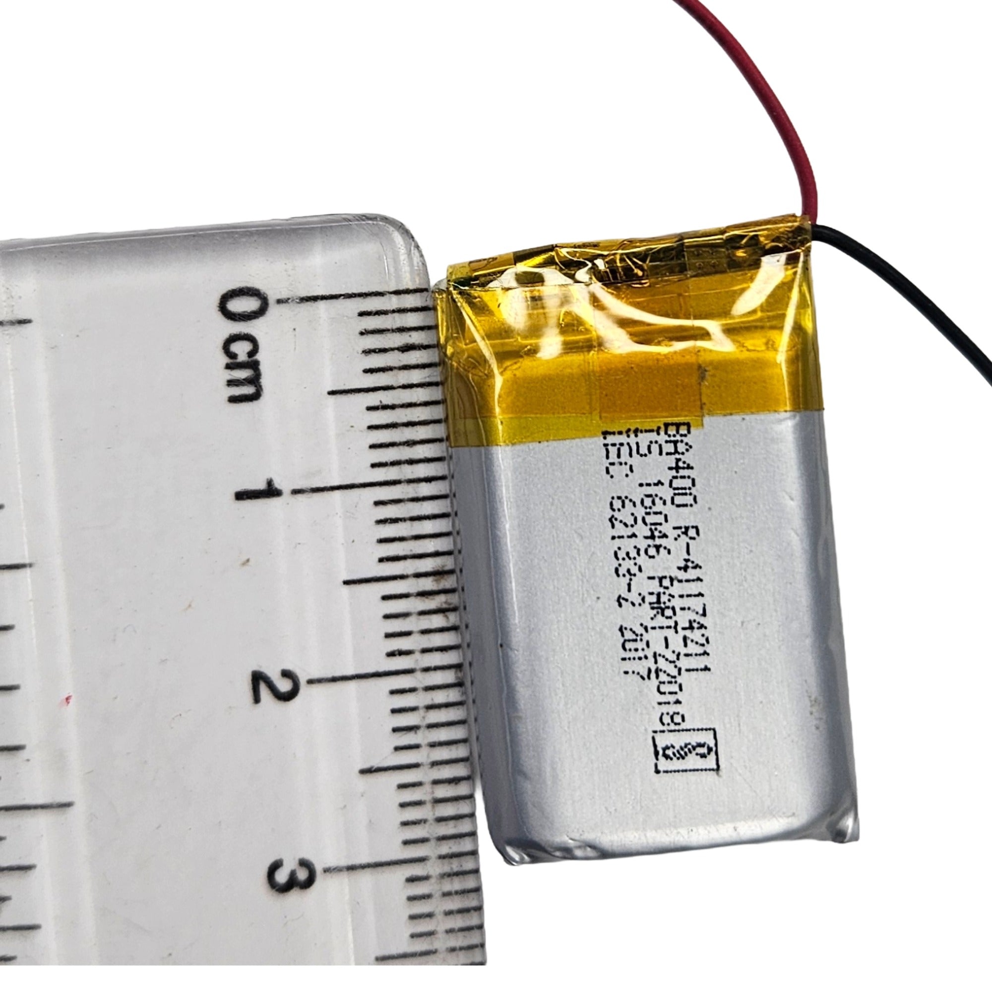 3.7V 400mAh Rechargeable LiPo Battery with Soldered Wires