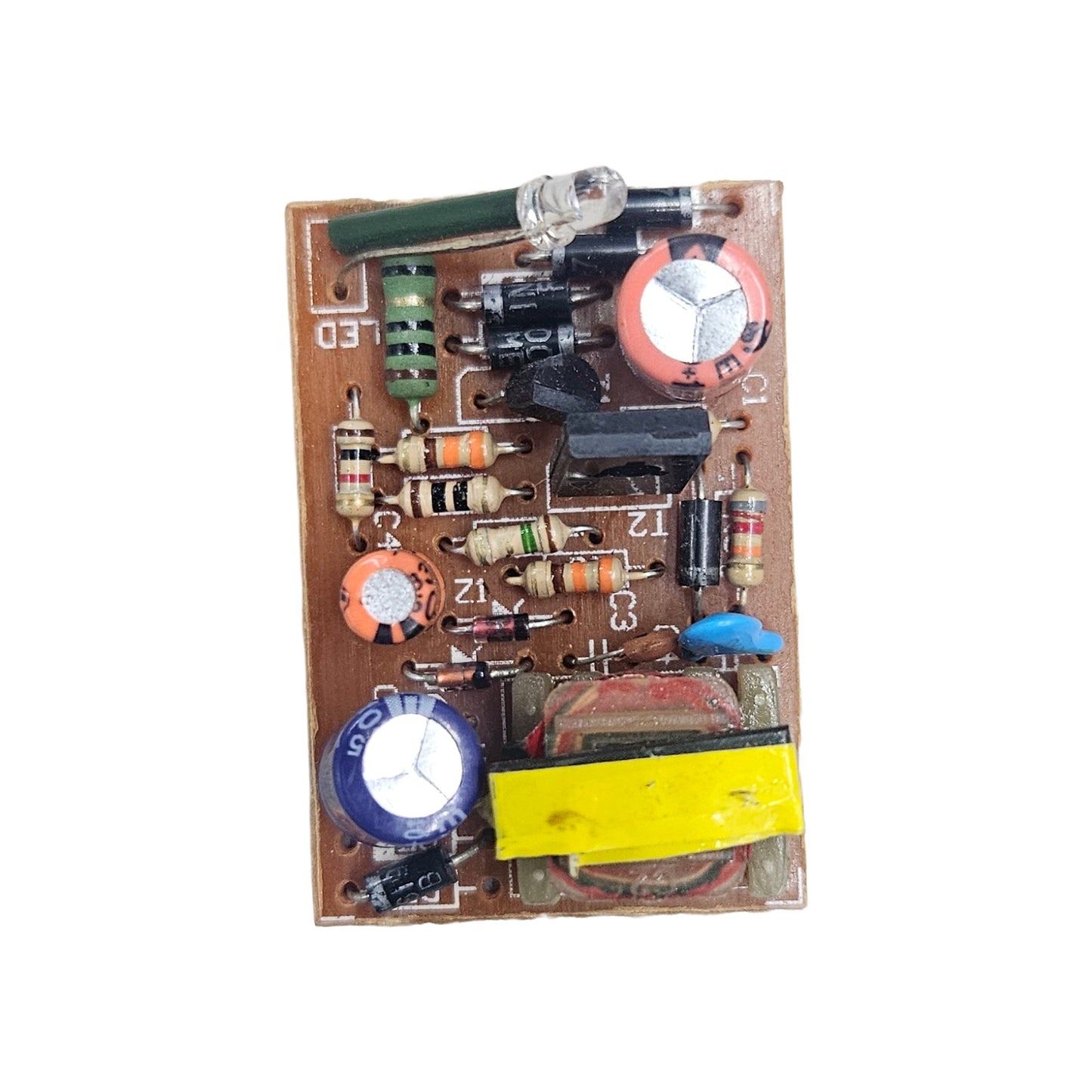 12V 500mA AC to DC Power Supply Adapter Board with Transformer, Rectifier and LED Indicator for DIY Electronics – Pack of 1