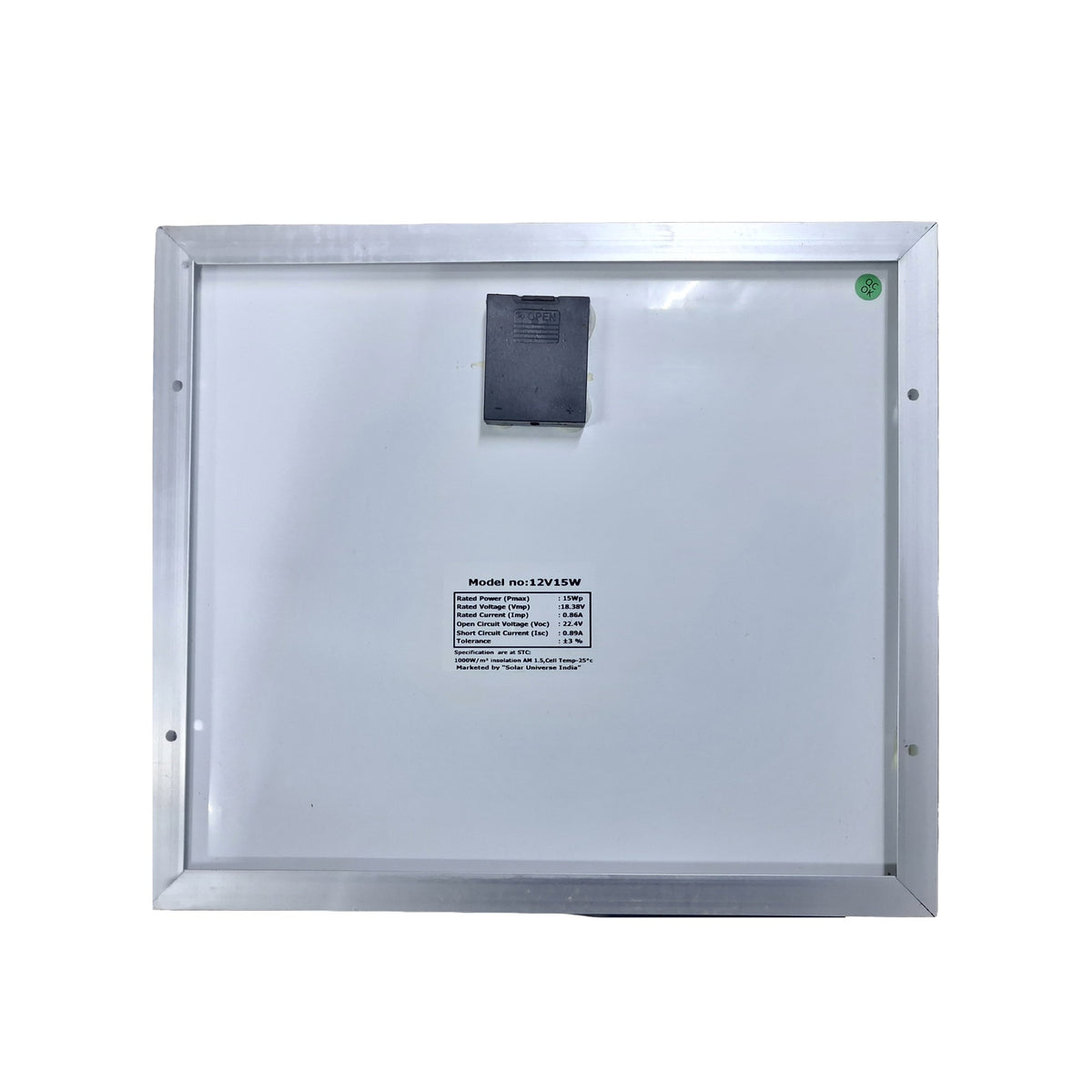 12V 15W  Solar Panel – Aluminium Frame for Battery Charging, Solar Projects and Lighting
