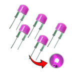 8mm Pink LED (Pack of 5) | Through Hole Diffused Light Emitting Diodes for Arduino, DIY Electronics & Indicator Projects