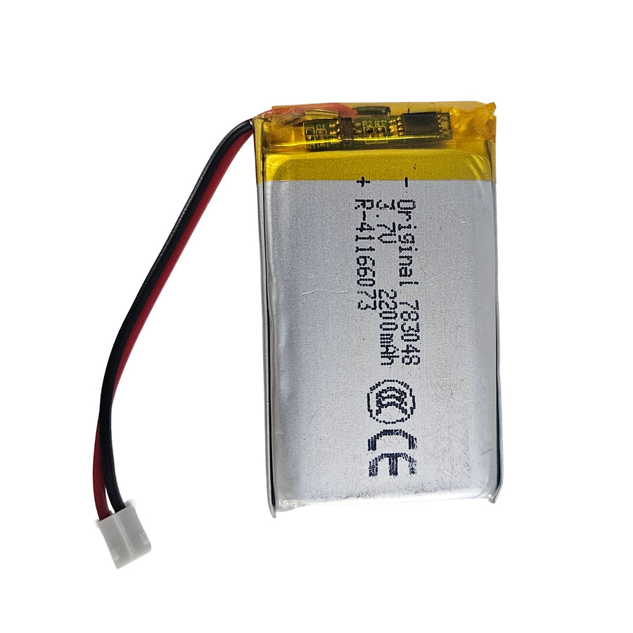 2200mAh Lithium Polymer Battery 3.7V Rechargeable Li-Po Battery Pack with 2-Wire Connector Original 783048 R-41166073 for Bluetooth Speakers, Headphones, DIY Electronics, Robotics & Electric Devices