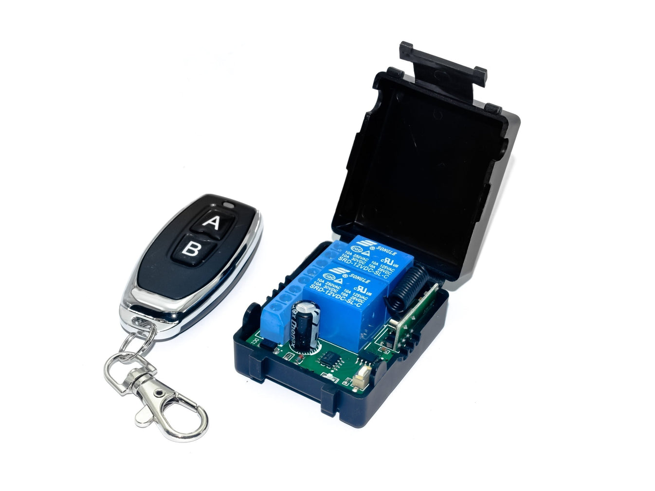 2-Channel 5V Relay Module with Optocoupler and 433MHz RF Remote Contro ...