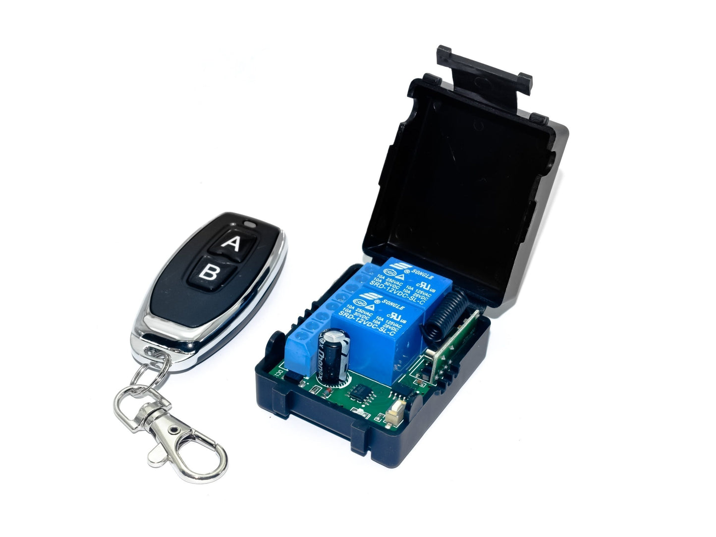 2-Channel 5V Relay Module with Optocoupler and 433MHz RF Remote Control