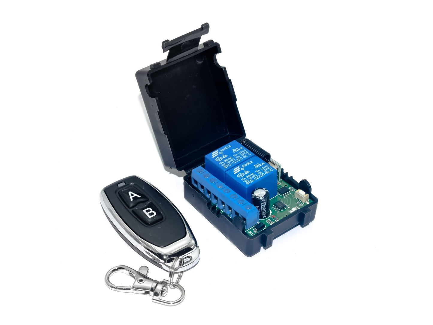 2-Channel 5V Relay Module with Optocoupler and 433MHz RF Remote Control