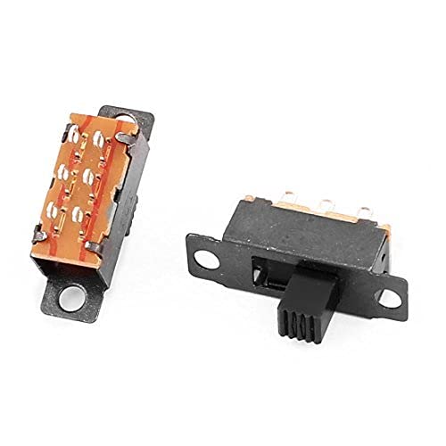 6 Pin 3 Way Slide Switch | DPDT ON-ON-ON Mini PCB Mount Slide Switch for Arduino, Robotics & DIY Electronics