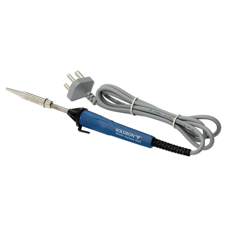 Soldron 35W 230V Soldering Iron | 420°C Heavy Duty Soldering Tool for Electronics Repair, PCB Work & Continuous 24-Hour Use