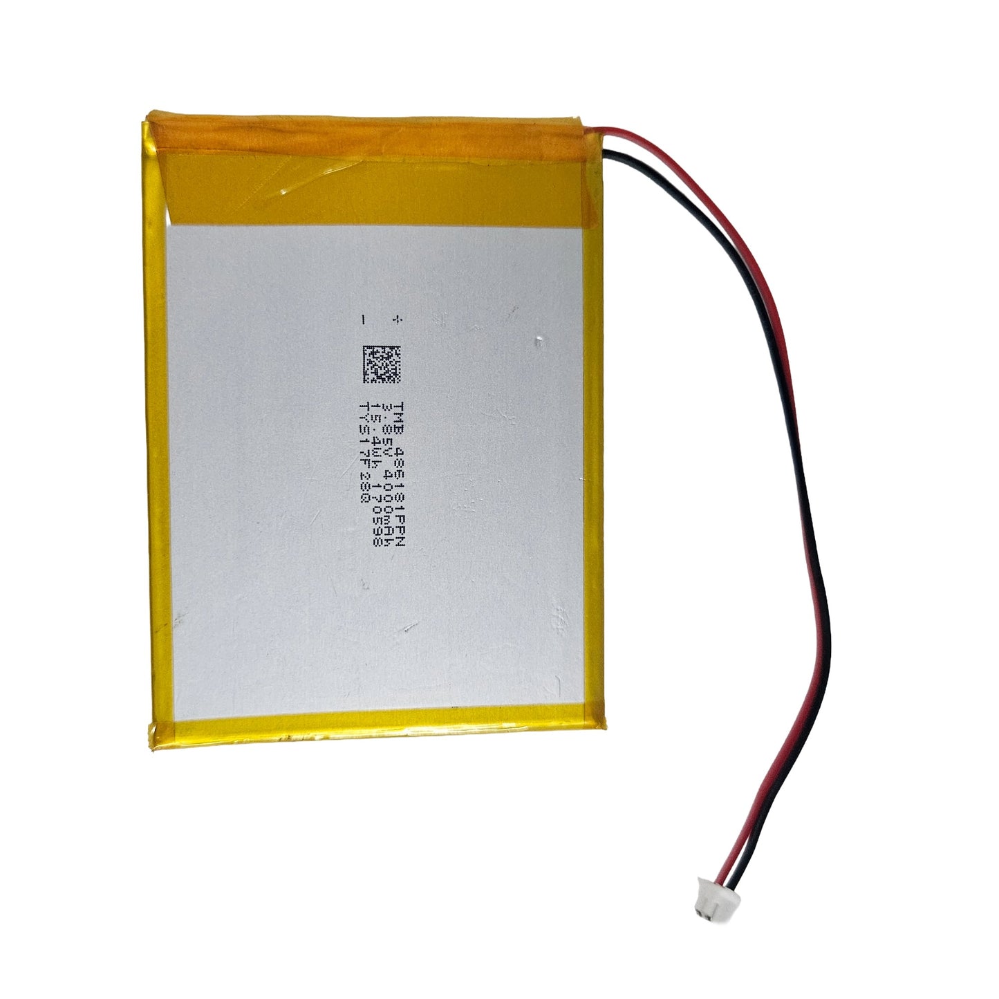 4000mAh Lithium Polymer Tablet Battery 3.85V Rechargeable Li-Po Flat Pouch Battery Pack with 2-Wire Connector KP 486181 TMB 486181PPN R41135402