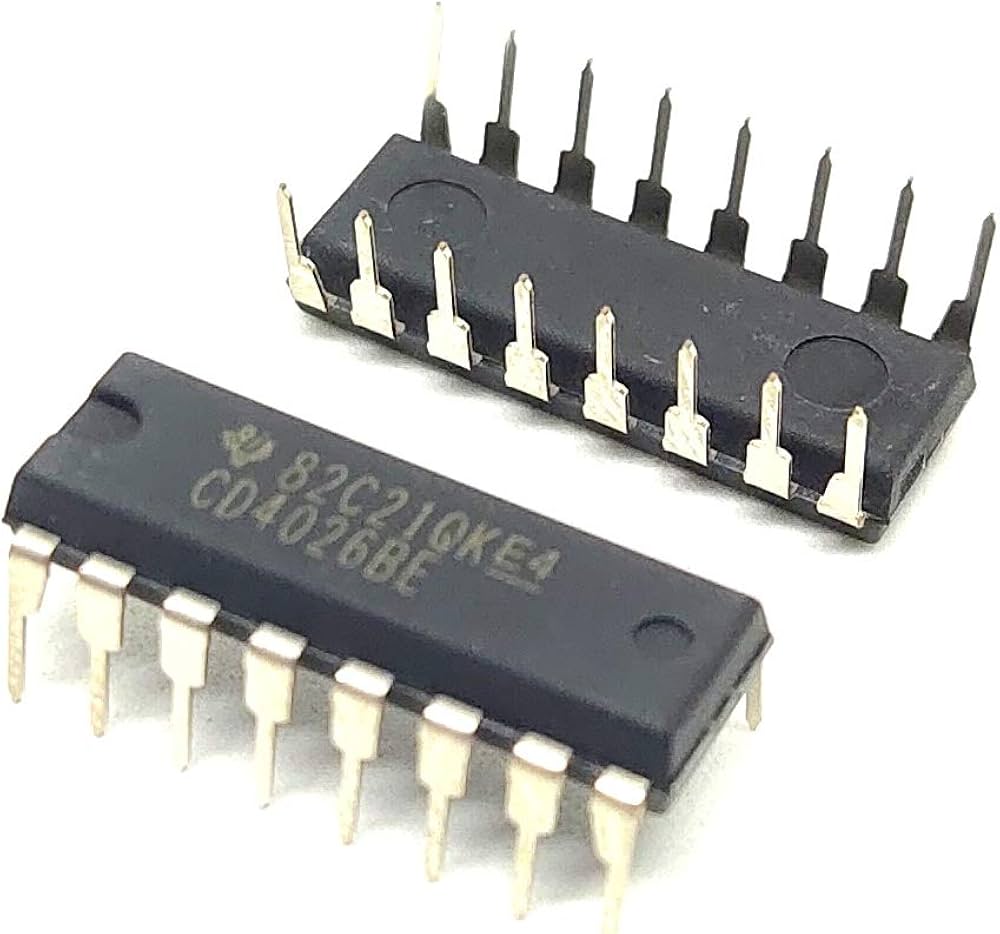 4026 counter and 7-segment display driver IC