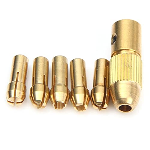 WLXY Mini Drill Chuck Set 0.5mm to 3.0mm with Collets & Allen Key – Brass Micro Drill Chuck for PCB, DIY, Rotary Tool