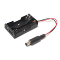 2×AA Battery Holder with DC Plug Output (male pin) – Secure Plastic Battery Case