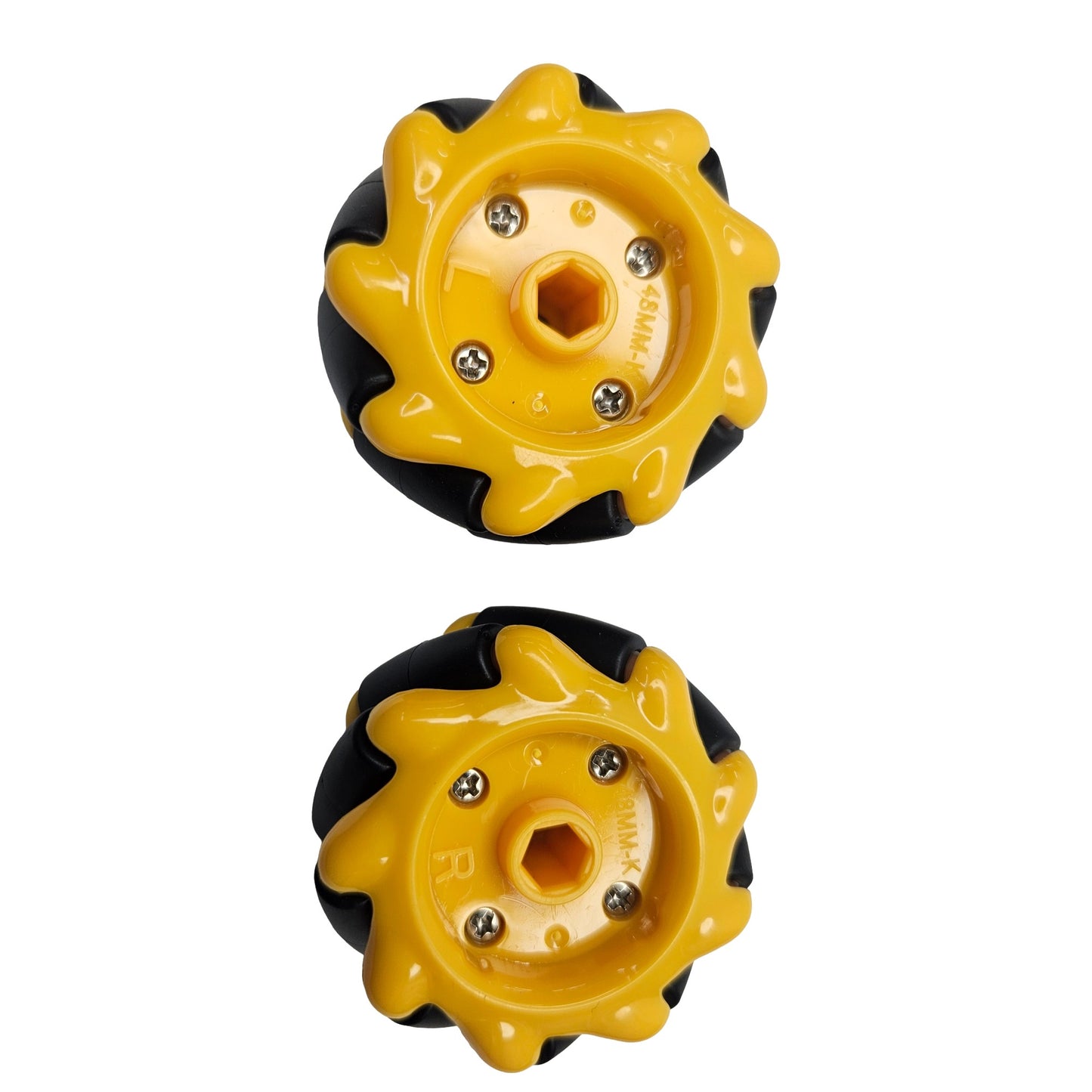 Mecanum Wheel 48mm with Clamp | 4 Wheel for Omnidirectional Small Robotics Projects