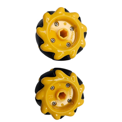 Mecanum Wheel 48mm with Clamp | 4 Wheel for Omnidirectional Small Robotics Projects