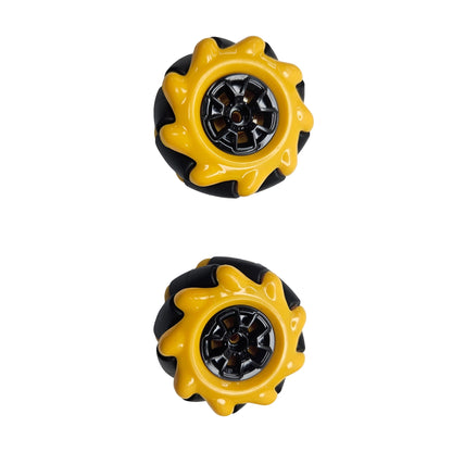 Mecanum Wheel 48mm with Clamp | 4 Wheel for Omnidirectional Small Robotics Projects